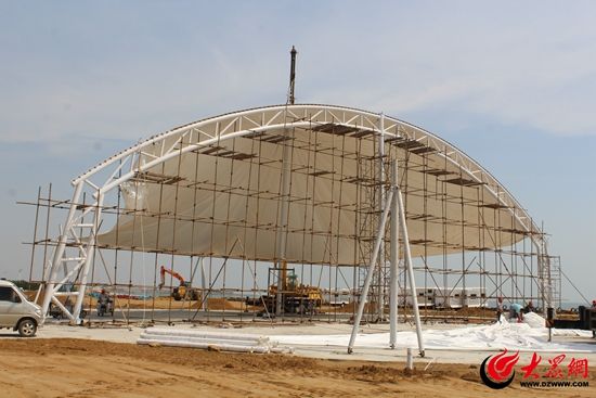 日照露營裝備展施工現場如火如荼(圖1) 日照露營裝備展施工現場如火如荼(圖1)