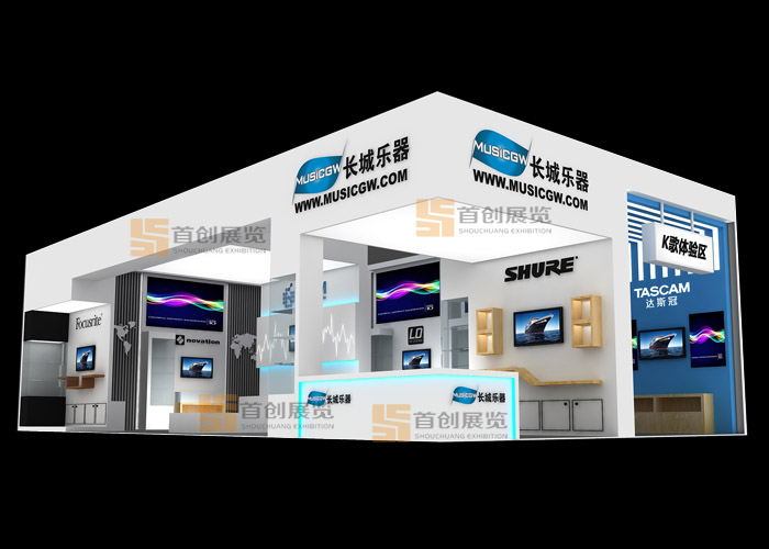 長城樂器  展會裝修設計(圖1)